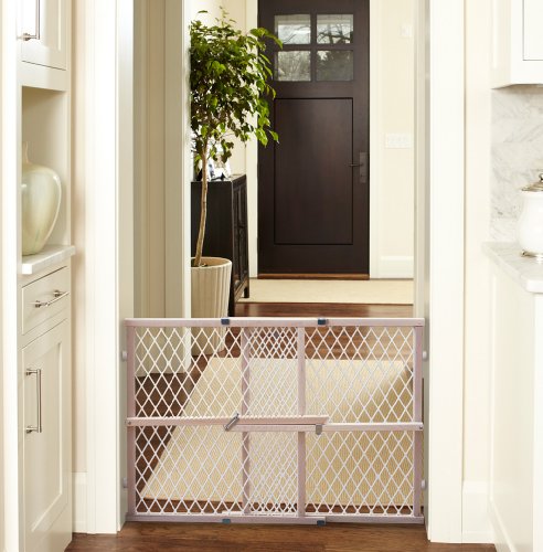 North States Industries Pressure Mount Diamond Mesh Wood Gate - Image 5