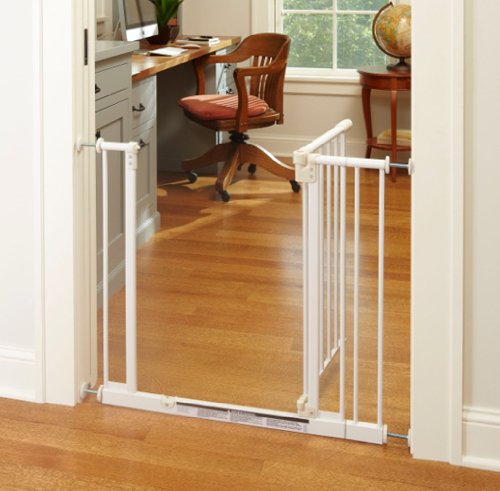 North States Industries Supergate Easy Close Metal Gate, White - Image 5