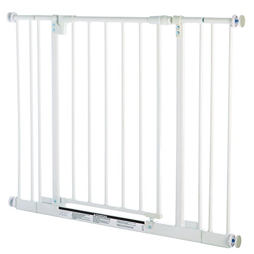 North States Industries Supergate Easy Close Metal Gate, White