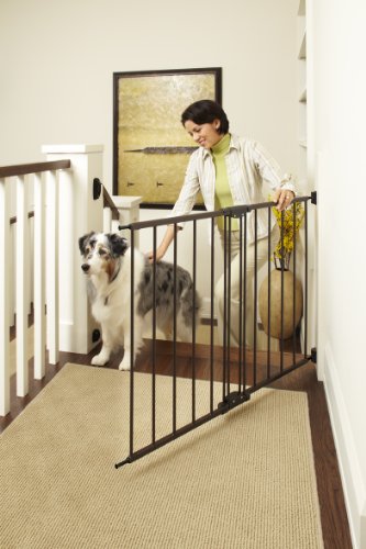 North States Industries Supergate Easy Swing and Lock Metal Gate, Matte Bronze - Image 5