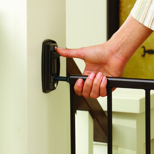 North States Industries Supergate Easy Swing and Lock Metal Gate, Matte Bronze - Image 6