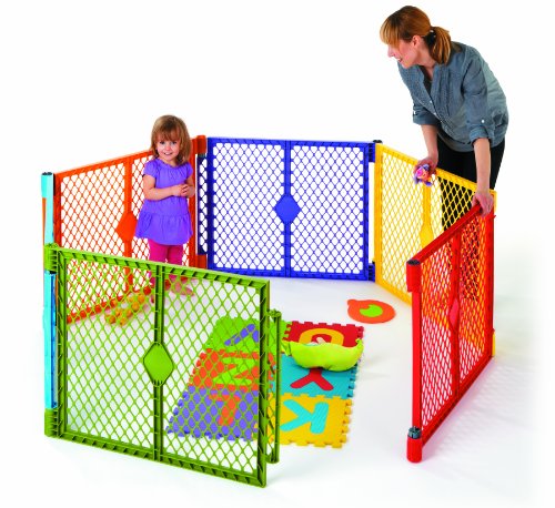 North States Industries Superyard Play Yard, Colorplay, 6 Panel - Image 3