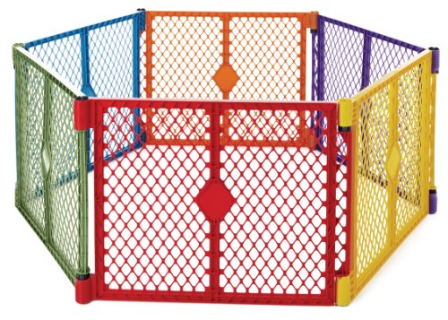 North States Industries Superyard Play Yard, Colorplay, 6 Panel