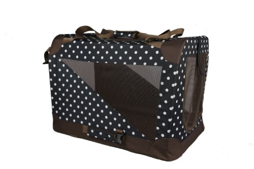 Pet Life 360-Degree 'Vista-View' Soft Folding Collapsible Dog Crate, X-Small, Polka Dot - Image 3