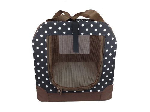 Pet Life 360-Degree 'Vista-View' Soft Folding Collapsible Dog Crate, X-Small, Polka Dot - Image 4