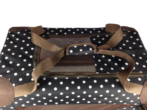 Pet Life 360-Degree 'Vista-View' Soft Folding Collapsible Dog Crate, X-Small, Polka Dot - Image 5