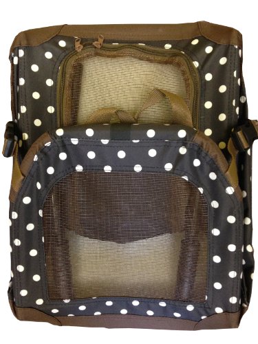 Pet Life 360-Degree 'Vista-View' Soft Folding Collapsible Dog Crate, X-Small, Polka Dot - Image 6
