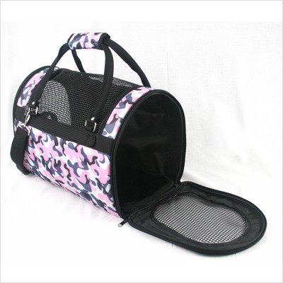 Prefer Pets Light Weight Soft Siided Pet Carrier, Pink Camouflage - Image 4