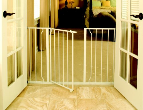 Regalo Easy Open 50 Inch Super Wide Walk Thru Gate, White - Image 3