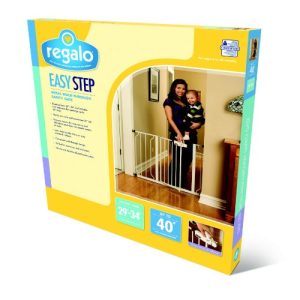 Regalo Easy Step Walk Thru Gate, White - Image 7