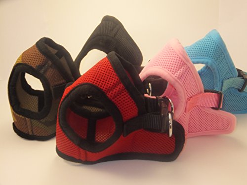 Soft Mesh Comfy Step in Dog Vest Harness for Teacups, Toys, Minis, Puppies, Small Dog Breeds 2-16 lbs. Baby Pink, Sky Blue, Black, Red, Camo, X-small, Small, Medium, Large, X-large (Baby Pink, x-small) - Image 4
