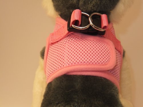 Soft Mesh Comfy Step in Dog Vest Harness for Teacups, Toys, Minis, Puppies, Small Dog Breeds 2-16 lbs. Baby Pink, Sky Blue, Black, Red, Camo, X-small, Small, Medium, Large, X-large (Baby Pink, x-small) - Image 8