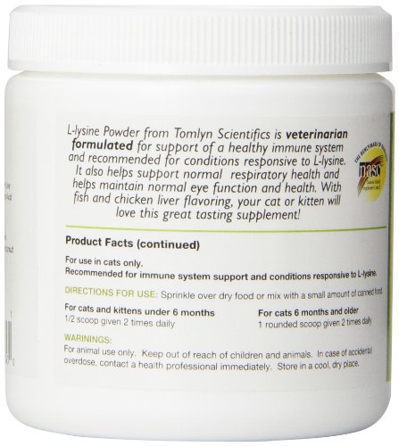 Tomlyn Scientifics L-Lysine Health Supplement Powder for Cats, 100gm - Image 5