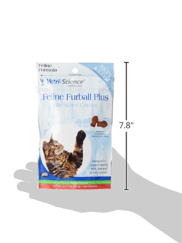 Vetri-Science Laboratories Feline Furball Plus Hairball Remedy Chew for Cats, 60 Chews - Image 5